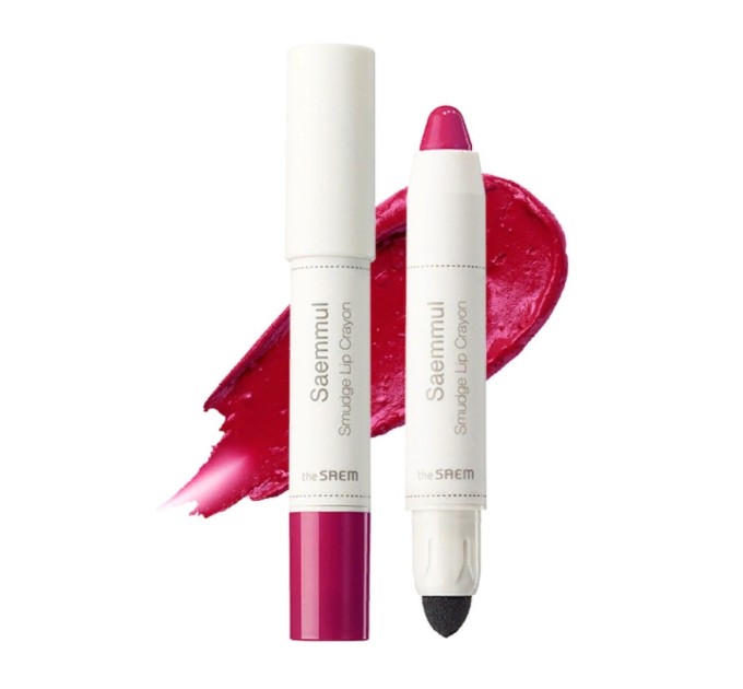 The Saem Saemmul Smudge Lip Crayon PK01: Perfect Lip Color in a Convenient Pencil Form!