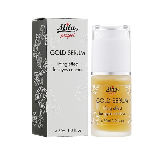 Лифтинговая сыворотка вокруг глаз и лица Золотая Mila Serum Gold Lifting perfect 30 мл (3702263002155)