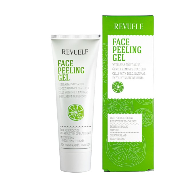 Гель пилинг для лица REVUELE Face Peeling Gel with AHA Fruit Acids с витамином С 80 мл (5060565100077)