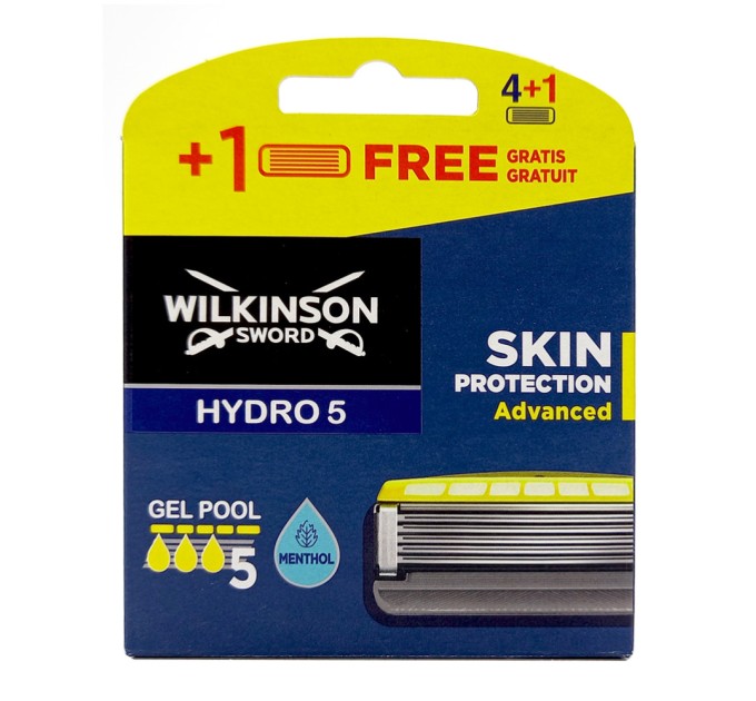 Идеальное бритье с кассетами Wilkinson Sword Hydro 5 Skin Protection Advanced 4+1 шт