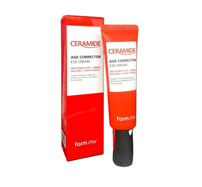 Антивозрастной крем для глаз с керамидами Ceramide Age Corrector Eye Cream FarmStay