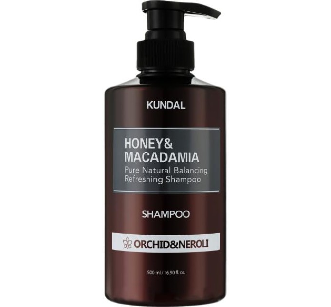 Шампунь с медом и маслом макадамии для восстановления волос Kundal Honey&Macadamia Nature Shampoo 500 мл