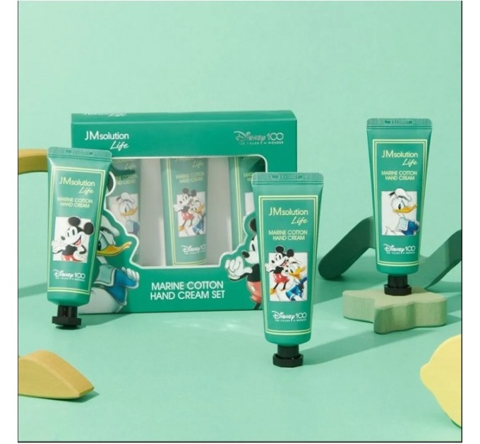 Увлажняющий набор рукавиц JMsolution Life Marine Cotton Hand Cream Set Disney 100 3x50 ml на Agon-v.com.ua