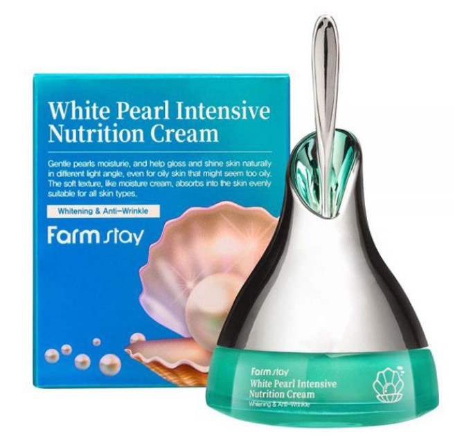 Питательный крем для лица с экстрактом белого жемчуга FarmStay White Pearl Intensive Nutrition Cream 50 г (8809469777308)