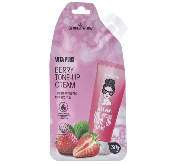 Крем для лица с ягодным экстрактом Shinsiaview Vita Plus Berry Tone-Up Cream 30 г (8809674180009)