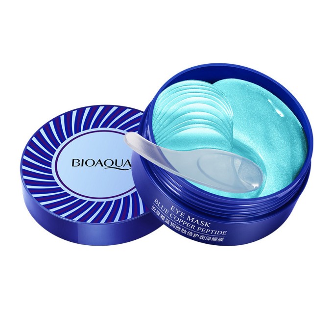 Улучшите свою кожу с помощью гидрогелевых патчей Bioaqua Eye Mask Blue Copper Peptide!