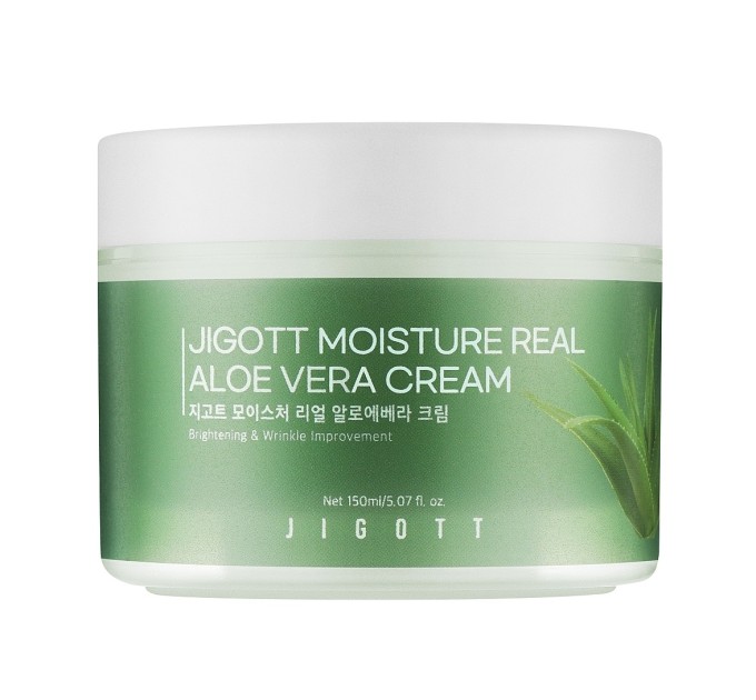 Увлажняющий крем для лица Aloe Moisture Real Aloe Vera Cream Jigott 150 мл (8809541282652)