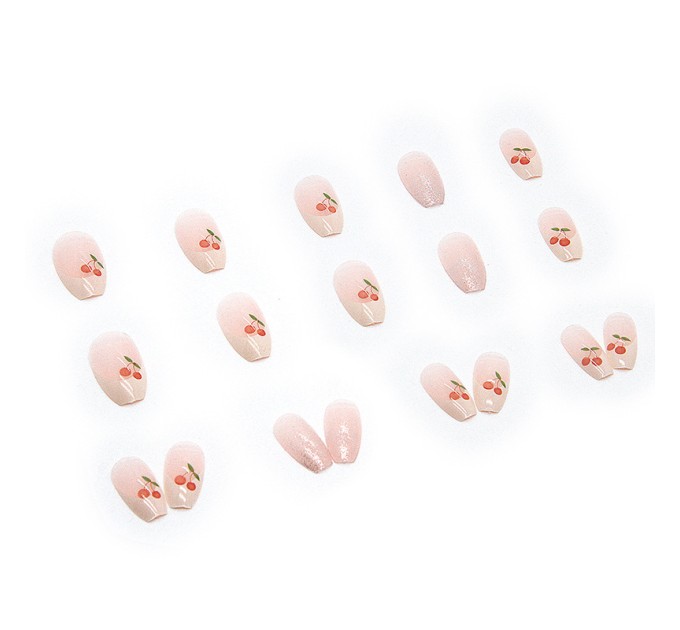 Nail Overlays with Bananahall R406 Beige Glue - 24 pcs (A9873) at agon-v.com.ua