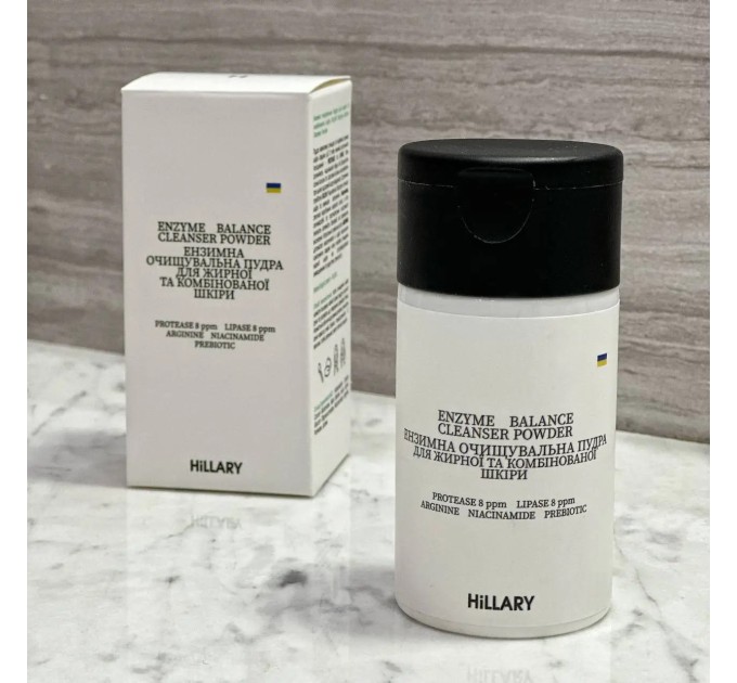 Энзимная очищающая пудра для жирной и комбинированной кожи: Enzyme Balance Cleanser Powder Hillary 40 г