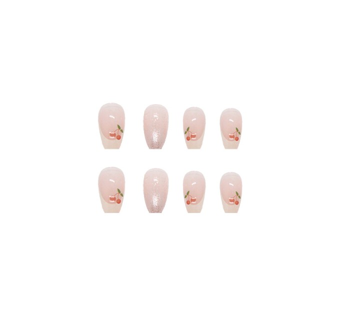 Nail Overlays with Bananahall R406 Beige Glue - 24 pcs (A9873) at agon-v.com.ua