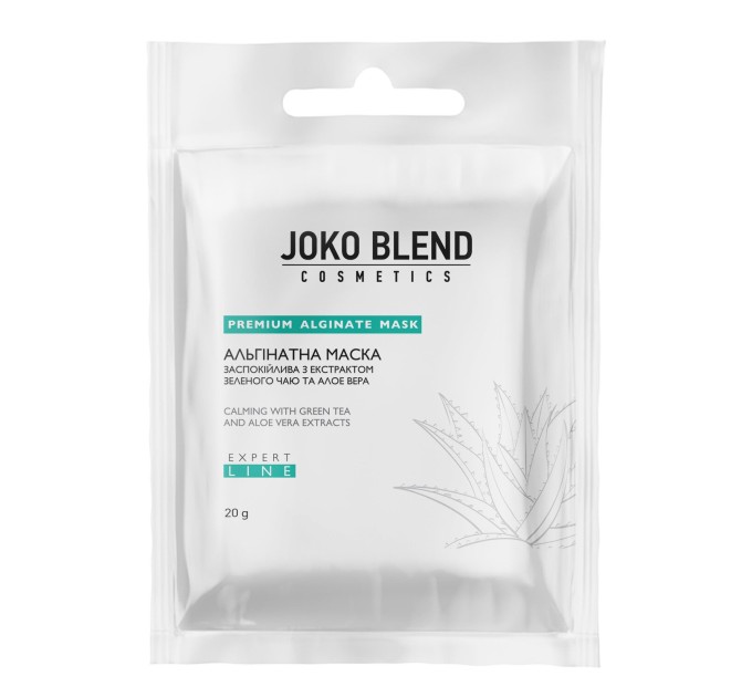 Успокаивающая альгинатная маска с зеленым чаем и алоэ Joko Blend 20 г.