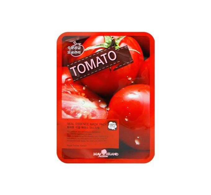 Увлажняющая тканевая маска с томатом May Island Real Essence Tomato Mask Pack 25 г: секрет свежести и увлажнения!