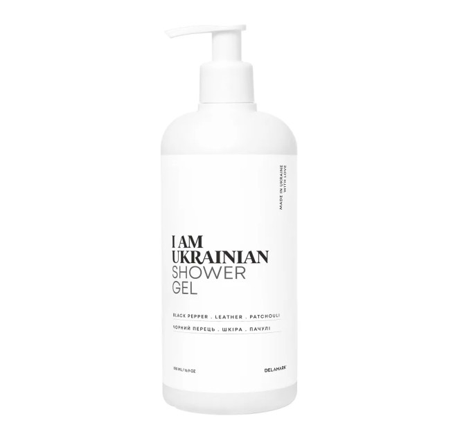 Gel for Shower with Black Pepper, Leather and Patchouli - I AM UKRAINIAN DeLaMark 500 ml