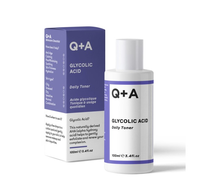 Q+A GLYCOLIC ACID Daily Toner - тонер с гликолевой кислотой.