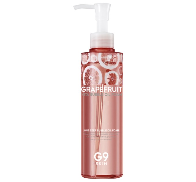 Пенка для умывания с экстрактом греппфрута G9SKIN Grapefruit Vita Bubble Oil Foam 210 г (8809211653867)