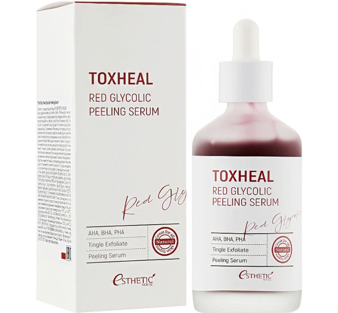 Кислотный пилинг-серум Esthetic House Toxheal Red Glycolic Peeling Serum 100 мл (8809450012173)