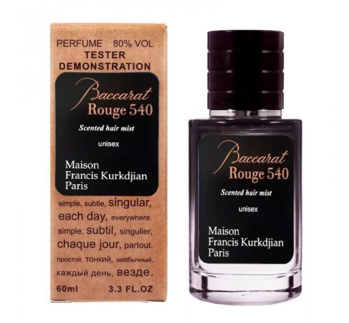 Искусство ароматов: Maison Francis Kurkdjian Baccarat Rouge 540 Scented Hair Mist - тестер, 60мл