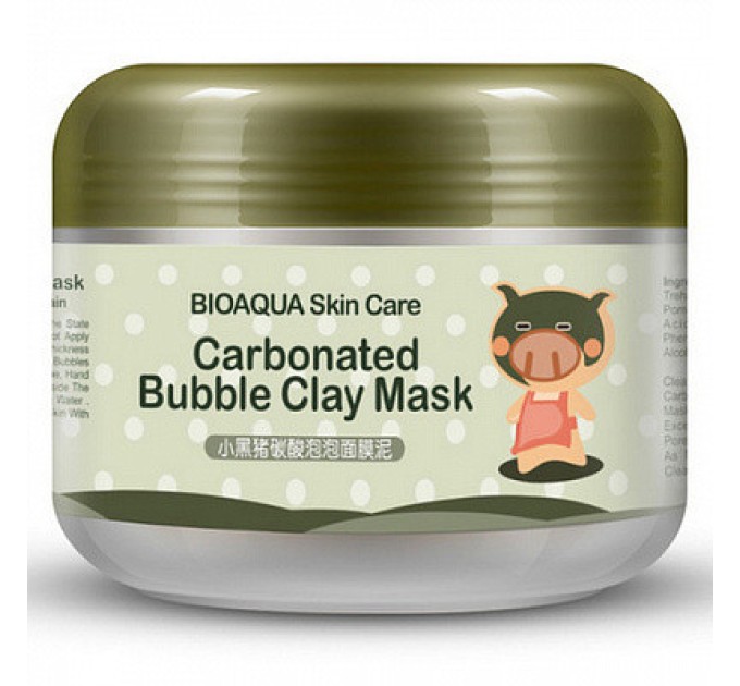 Освежите и очистите кожу с помощью пузырьковой маски Bioaqua Carbonated Bubble Clay Mask