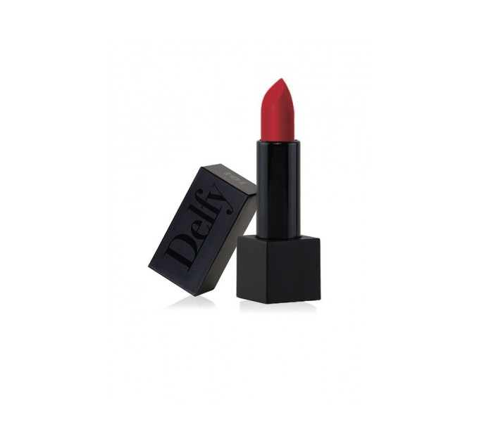 Матовая губная помада Delfy Professional Black Velvetly Matt Lipstick Scarlet 4 г: идеальный выбор для стильного образа