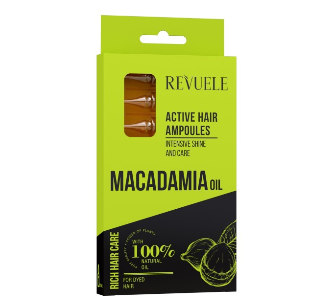 Активные ампулы для волос с маслом макадамии - HAIR CARE Revuele!
