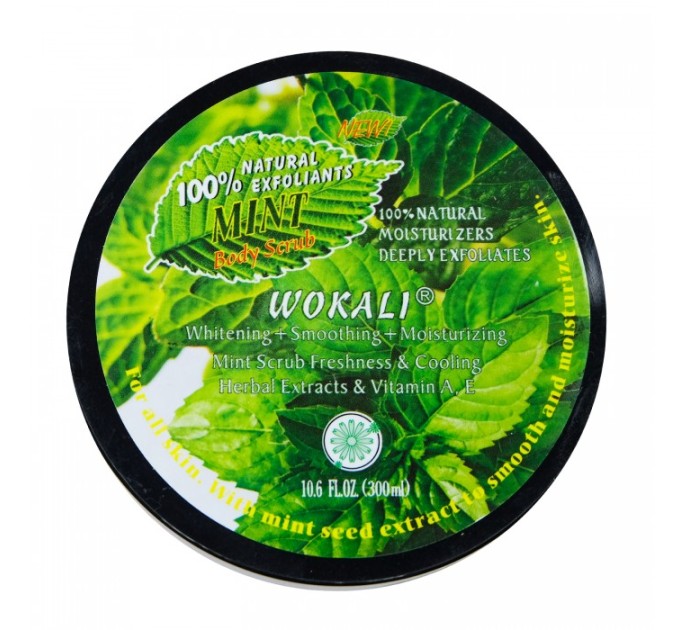 Освежающий мятный скраб для тела Wokali Mint Body Scrub 300мл