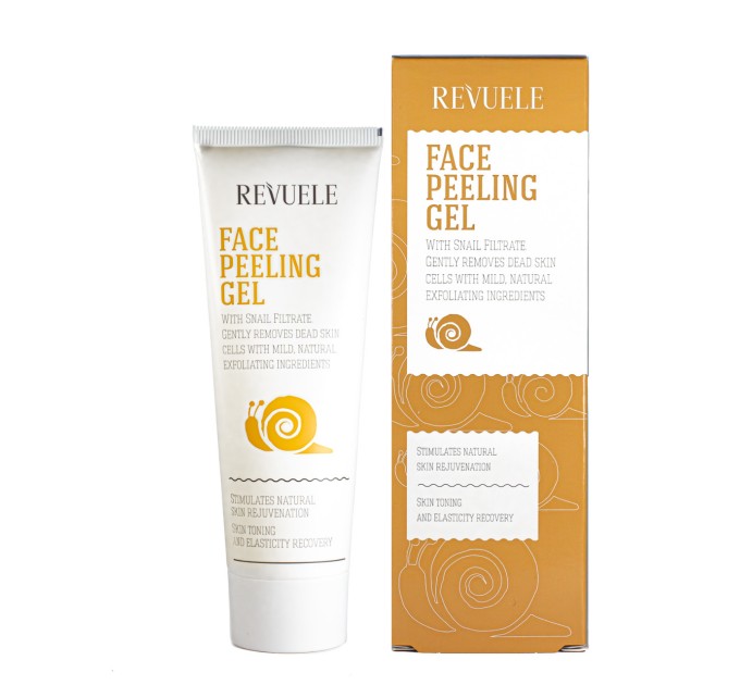 Гель пилинг для лица REVUELE Face Peeling Gel With Snail Filtrate с муцином улитки 80 мл (5060565100091)