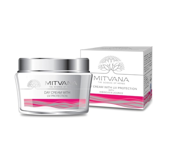 Дневной крем для лица с УФ-защитой Mitvana Day Cream With UV Protection with Hibiscus & Licorice 50 мл (8908002915020)