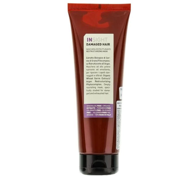 Восстанавливающая маска для поврежденных волос Insight Damaged Hair Restructurizing Mask 250 мл