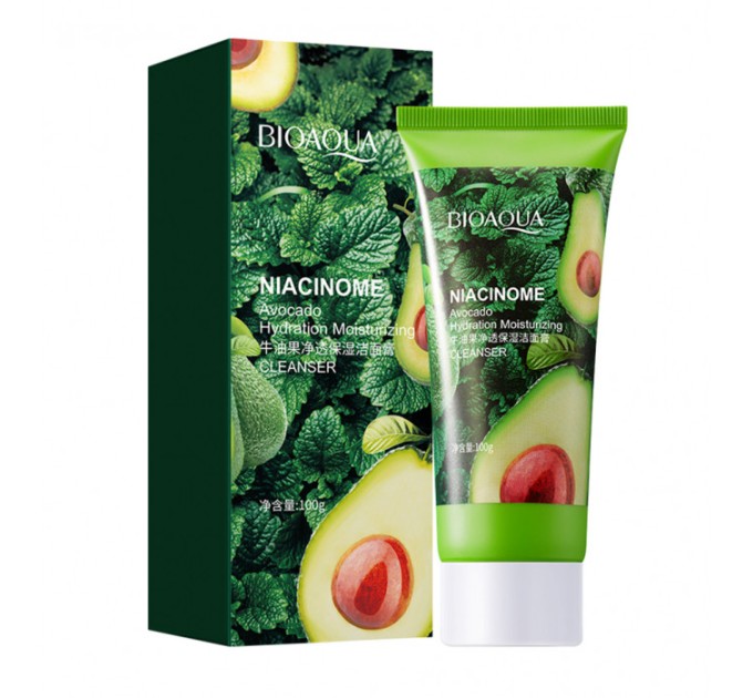 Очищающий умыватель для лица BIOAQUA Niacinome Avocado Cleanser с экстрактом авокадо