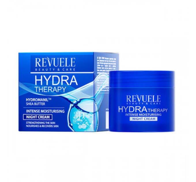 Увлажняющий ночной крем для лица REVUELE Hydra Therapy Intense 50 мл (5060565100312)