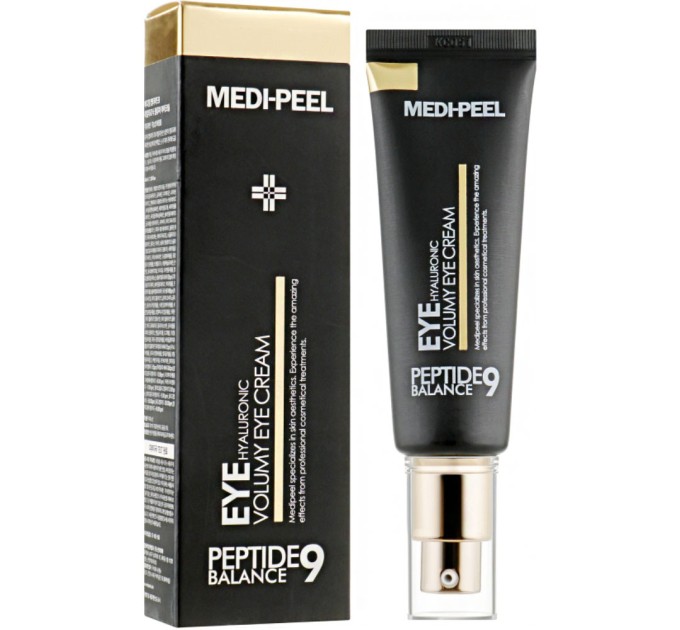 Омолаживающий крем для век с пептидами Medi-Peel Peptide 9 Hyaluronic Volumy Eye Cream: эффективное омолаживание и увлажнение.