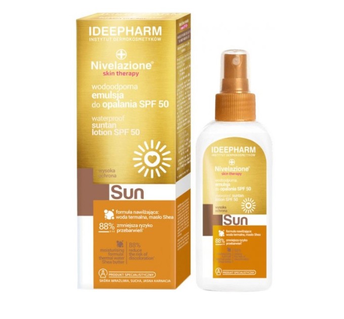 Защита и уход: Водостойкий Лосьон для загара SPF 50 Nivelazione Skin Therapy Sun Farmona 150 мл