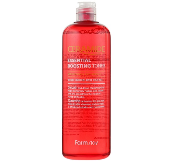 Омолаживающий тонер для лица с керамидами Farmstay Ceramide Essential Boosting Toner 500 мл (8809480773068)