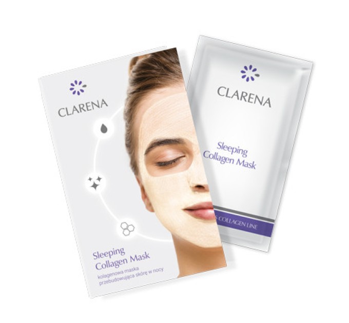 Восстанавливающая мощь: Ночная маска с коллагеном Clarena Sleeping Collagen Mask 5 ml