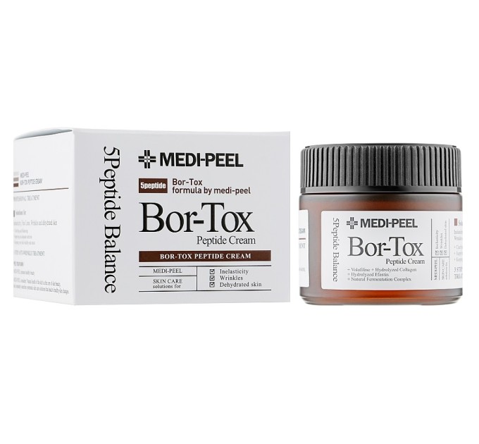 Ліфтинг-крем для обличчя з пептидами Bor-Tox Peptide Cream Medi-Peel 50 мл: ефективність і догляд в одній пляшечці!