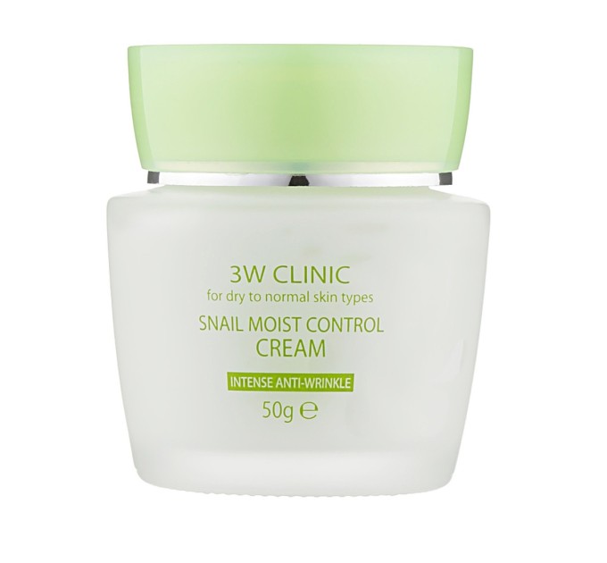 Увлажняющий крем для лица 3W Clinic Snail Moist Control Cream с улитковым муцином 50 г (8809317286679)