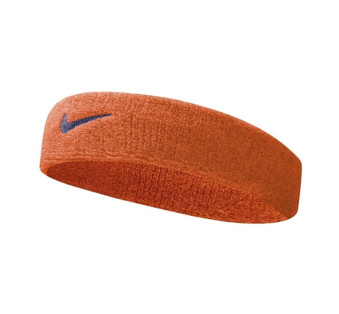 Povyazka на голову Nike Swoosh Headband: стильный аксессуар в командных цветах Team Orange/College Navy