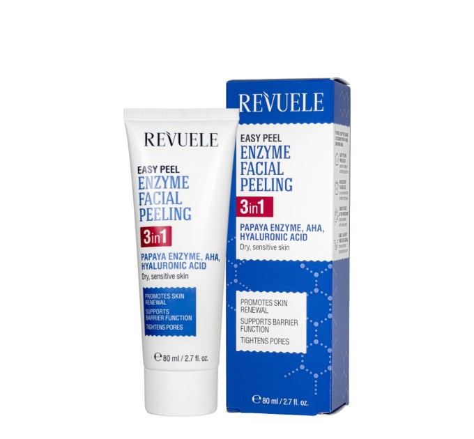 Пилинг для лица энзимный REVUELE Easy Peel Enzyme 3в1 80 мл (5060565107496)