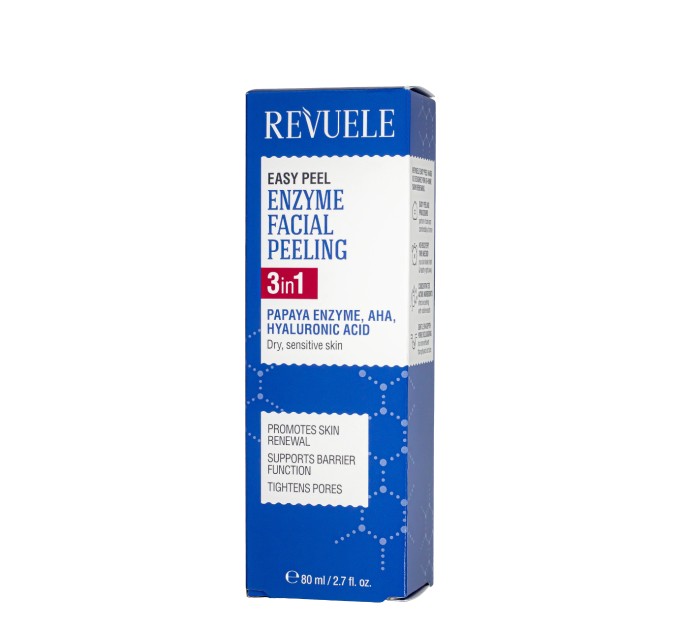 Пилинг для лица энзимный REVUELE Easy Peel Enzyme 3в1 80 мл (5060565107496)