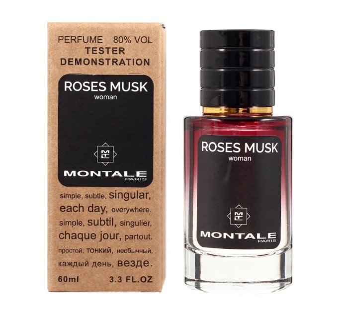 Искусительный тестер Montale Roses Musk 60мл: наслаждайтесь нежностью розы и чувственностью мускуса