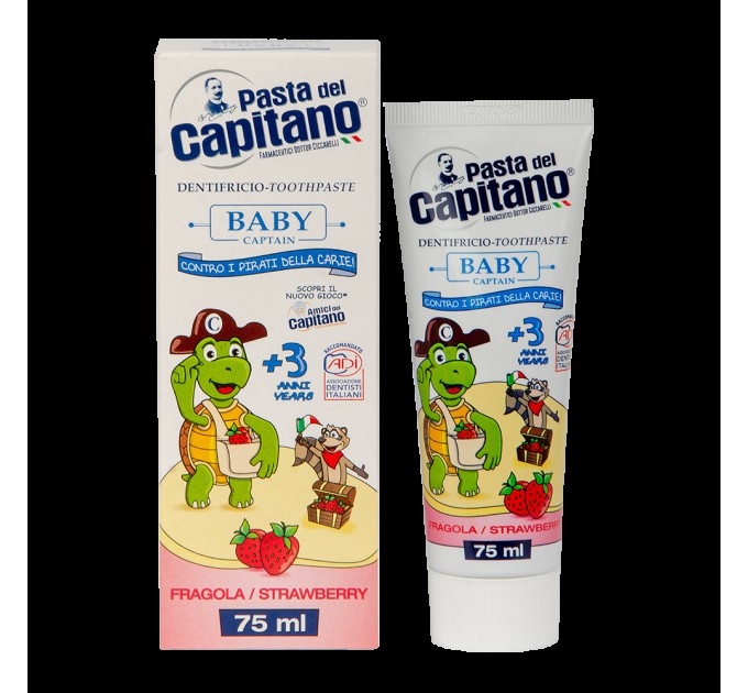 Зубная паста Pasta Del Capitano Baby Strawberry 3+ 75 мл: нежный уход для здоровых детских зубов