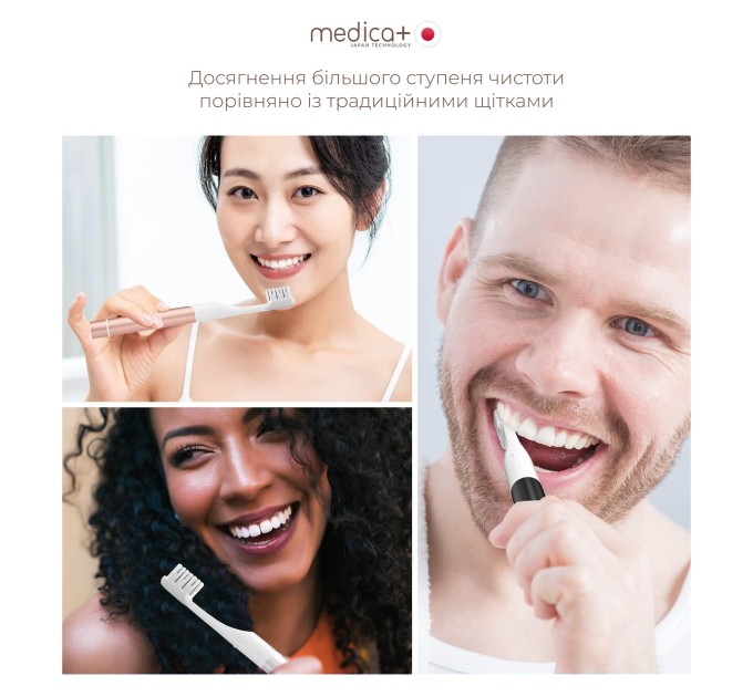 Звуковая зубная щетка Medica+ ProBrush 7.0 Compact (Black): современная технология для идеальной чистоты.