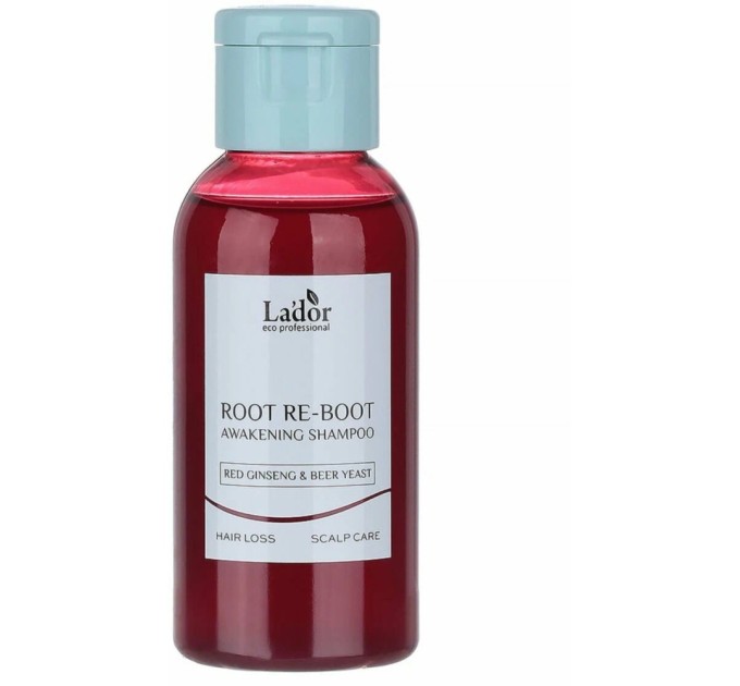 Шампунь с женьшенем для роста волос La'dor Root Re-Boot Awakening Shampoo Red Ginseng Beer Yeast 50 мл (8808033025012)