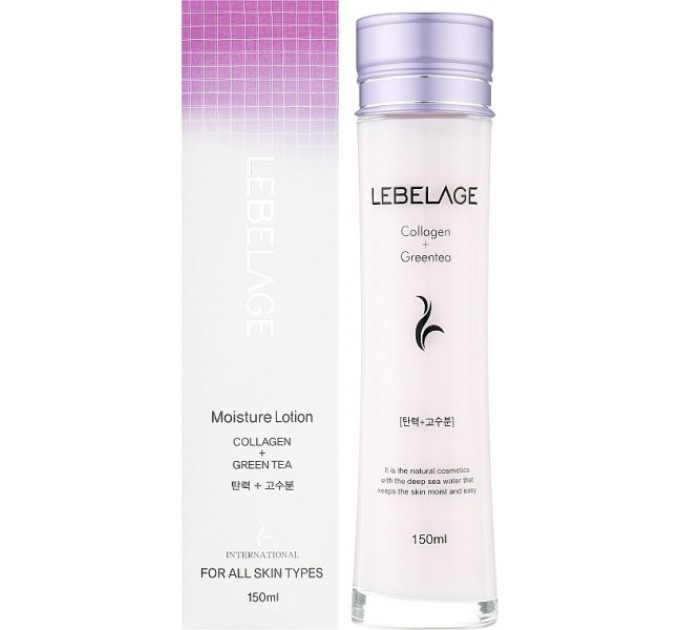 Увлажняющий лосьон с коллагеном и зеленым чаем Lebelage Collagen+Green Tea Moisture Lotion 150 мл (8809088156379)