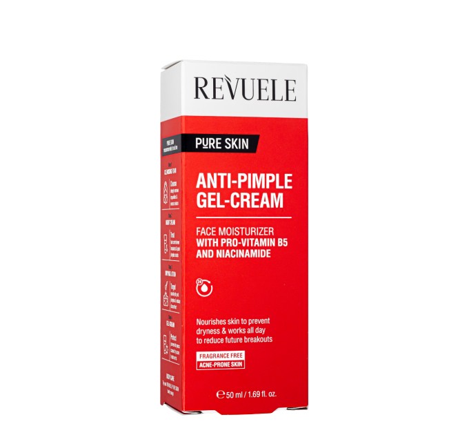 Крем для лица от прыщей REVUELE Pure Skin Anti-Pimple Gel-Cream 50 мл (5060565107885)