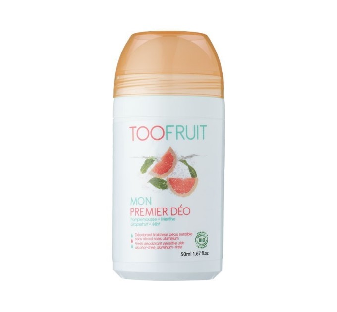 Детский дезодорант TOOFRUIT с грейпфрутом и мятой - 30 мл.