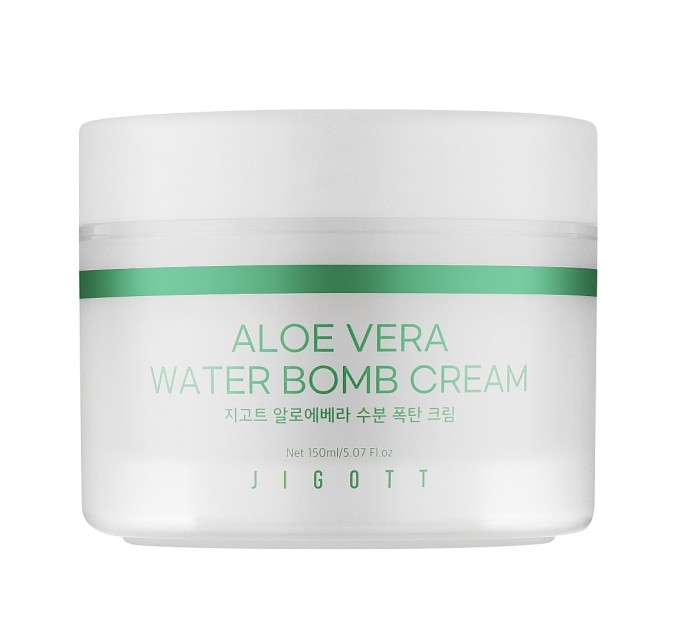 Увлажняющий крем для лица Алоэ Aloe Vera Water Bomb Cream Jigott 150 мл (8809541282881)