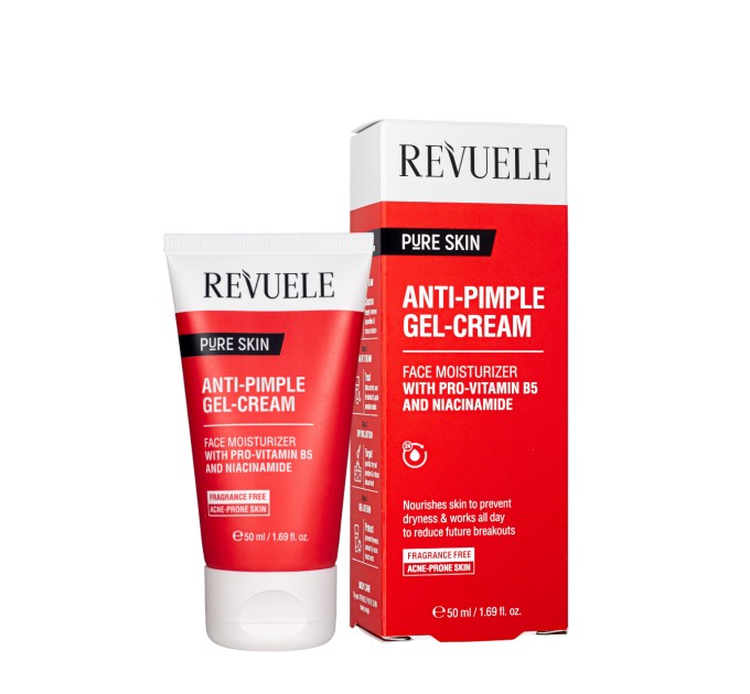 Крем для лица от прыщей REVUELE Pure Skin Anti-Pimple Gel-Cream 50 мл (5060565107885)