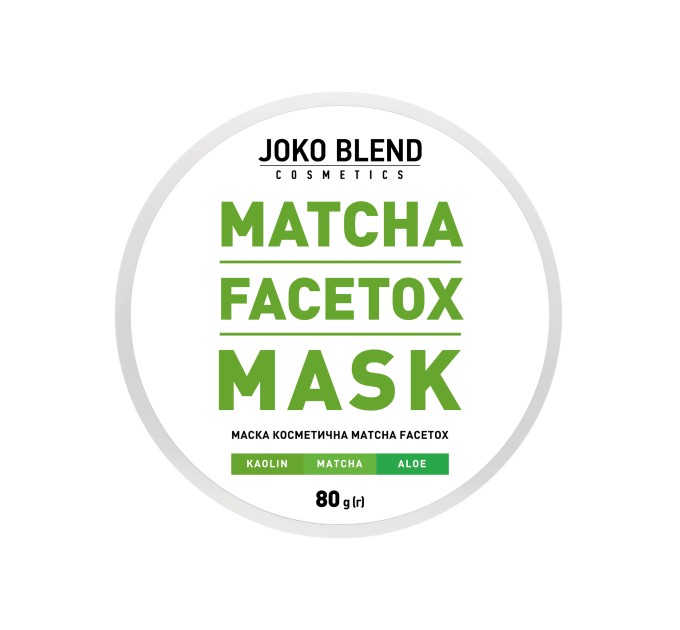 Очищение и омоложение с Маской для лица Matcha Facetox Mask Joko Blend 80 г