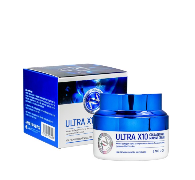 Увлажняющий крем для лица Enough Ultra X10 Collagen Pro Marine с коллагеном 50 мл (EN 5452)